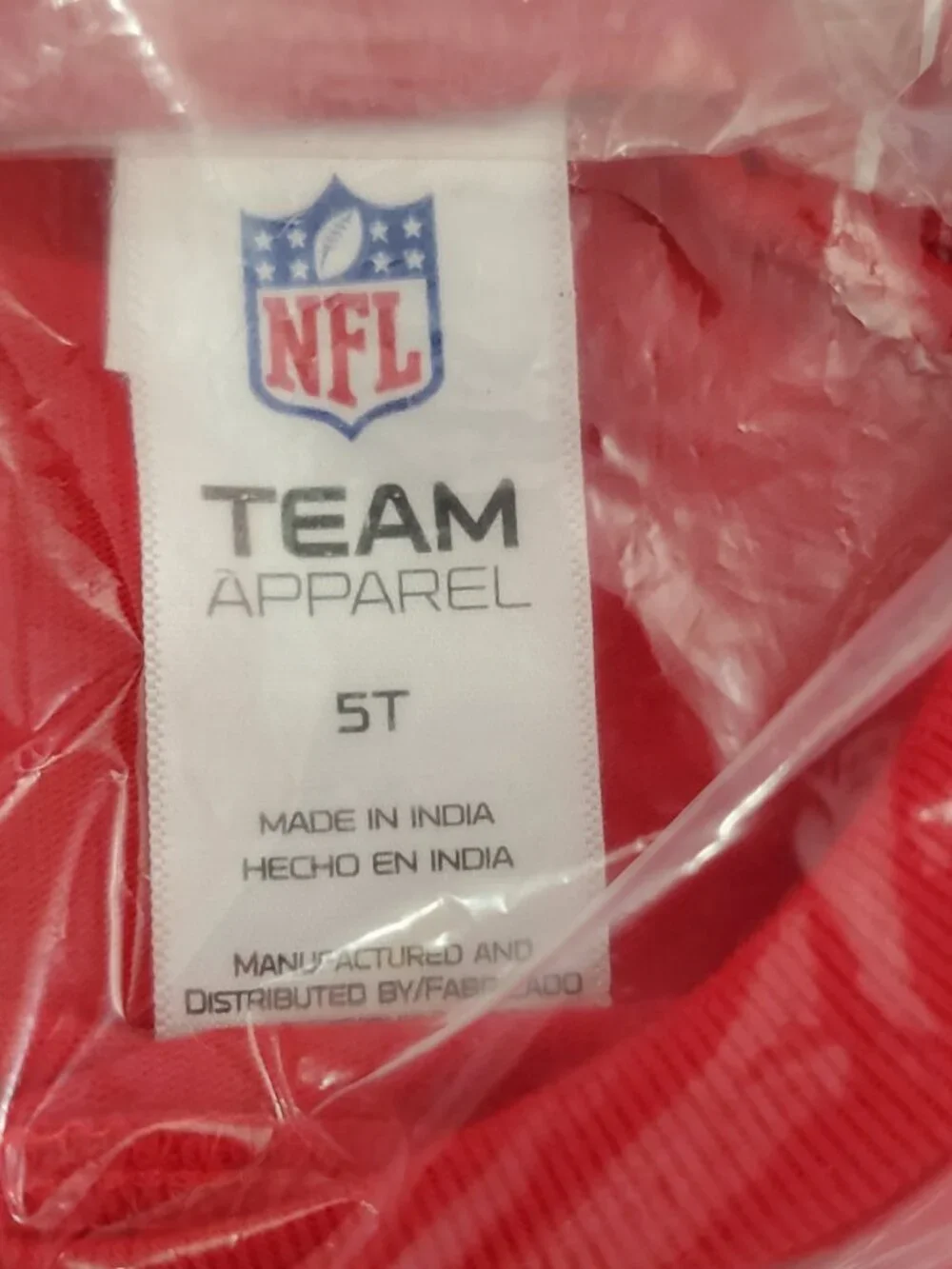 Kansas City Chiefs Unisex Graphic Tee for Toddlers Size 5T NWT NFL Team Apparel